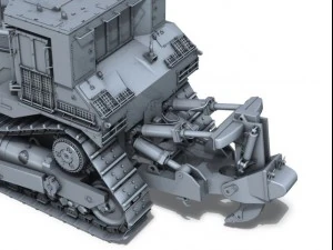 armored cat d9r bulldozer 3D Model