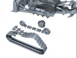 armored cat d9r bulldozer Modelo 3D