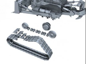 armored cat d9r bulldozer 3D Model