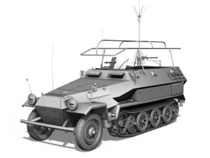 sdkfz 2513 iv ausfa hanomag radio and command 3D Модель