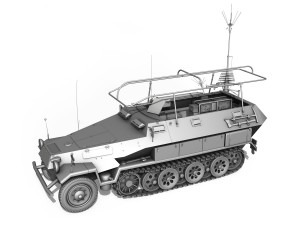 sdkfz 2513 iv ausfa hanomag radio and command 3D Модель