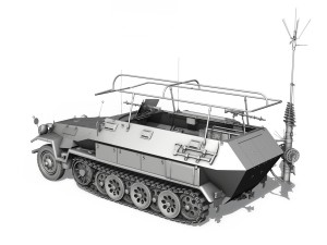 sdkfz 2513 iv ausfa hanomag radio and command 3D Модель