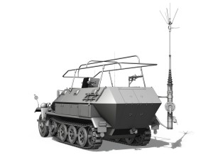 sdkfz 2513 iv ausfa hanomag radio and command 3D Модель