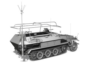 sdkfz 2513 iv ausfa hanomag radio and command 3D Модель