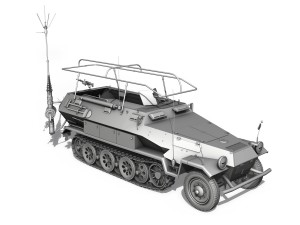sdkfz 2513 iv ausfa hanomag radio and command 3D Модель