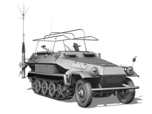 sdkfz 2513 iv ausfa hanomag radio and command 3D Модель