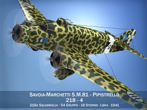 savoia marchetti sm81 pipistrello 3D Model