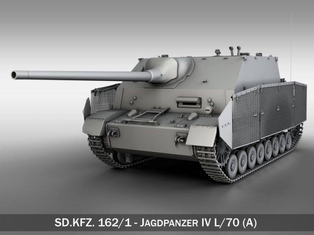 jagdpanzer iv l70 a Model 3D .c4d .max .obj .3ds .fbx .stl .blend 