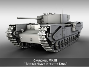 churchill infantry tank mkiii 3Dモデル