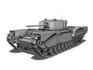 churchill infantry tank mkiii 3D Model