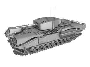 churchill infantry tank mkiii 3D Model