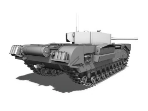 churchill infantry tank mkiii 3D Model