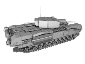 churchill infantry tank mkiii 3D Model