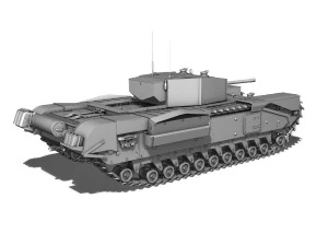 churchill infantry tank mkiii 3D Model