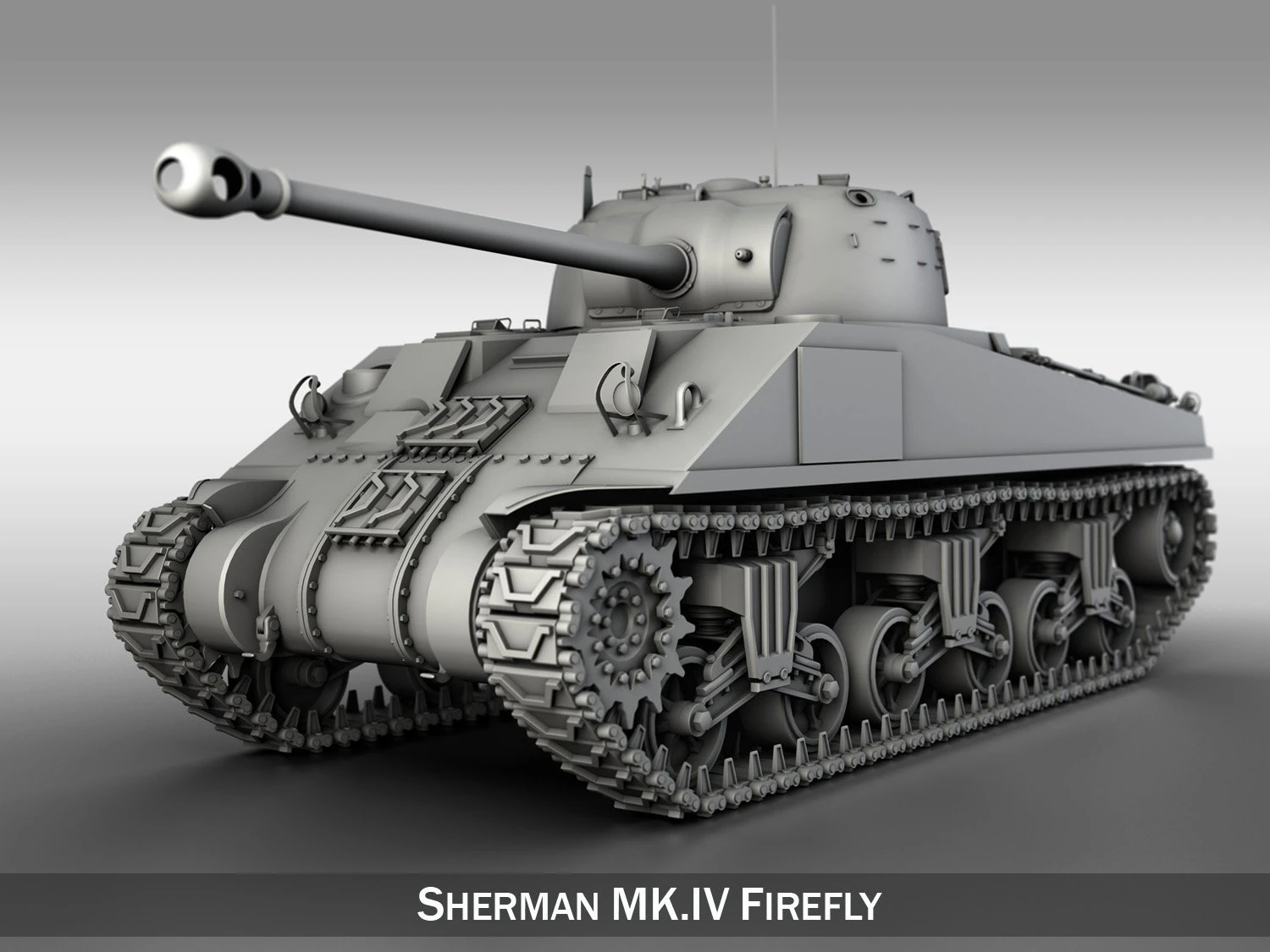 M4 Sherman Firefly vc 3D Modell .c4d .max .obj .3ds .fbx .stl .blend 
