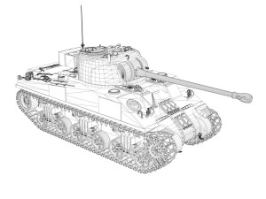 m4 sherman firefly vc 3D Model