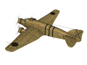 サヴォイアマルケッティ sm81 スペイン内戦 3Dモデル