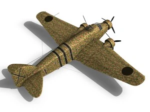 サヴォイアマルケッティ sm81 スペイン内戦 3Dモデル