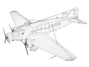 サヴォイアマルケッティ sm81 スペイン内戦 3Dモデル