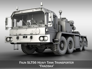 faun stl56 heavy tank transporter 3D Model