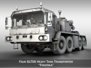 faun stl56 heavy tank transporter Modelo 3D