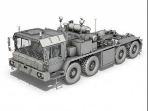 faun stl56 heavy tank transporter Modello 3D