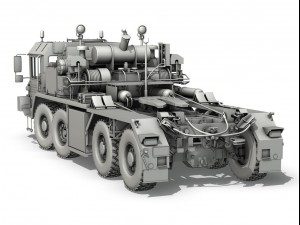 faun stl56 heavy tank transporter Modello 3D
