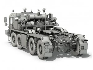 faun stl56 heavy tank transporter 3D Model