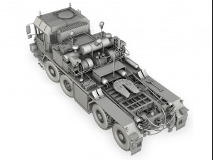 faun stl56 heavy tank transporter Modello 3D