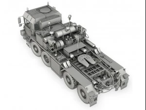 faun stl56 heavy tank transporter 3D Model