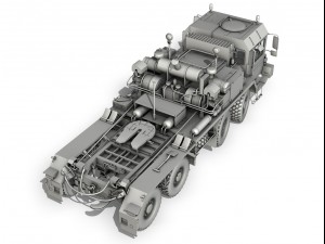 faun stl56 heavy tank transporter Modello 3D