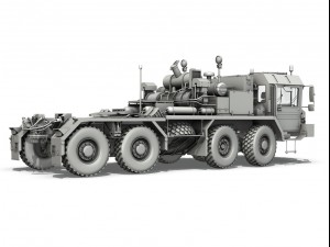 faun stl56 heavy tank transporter Modello 3D
