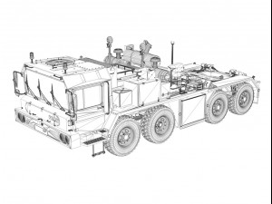 faun stl56 heavy tank transporter Modello 3D