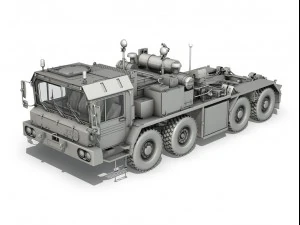 faun stl56 tank transporter 3D Model