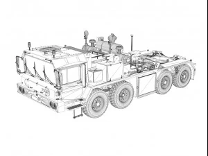faun stl56 tank transporter 3D Model
