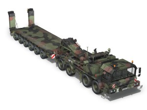 faun stl56 tractor with 52 ton semitrailer 3D-Modell