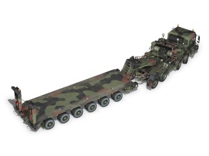 faun stl56 tractor with 52 ton semitrailer 3D-Modell