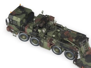 faun stl56 tractor with 52 ton semitrailer 3D-Modell