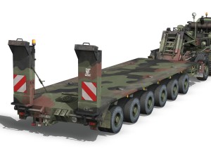 faun stl56 tractor with 52 ton semitrailer 3D-Modell