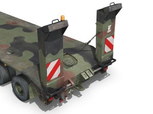 faun stl56 tractor with 52 ton semitrailer 3D-Modell
