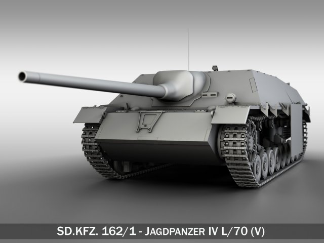 jagdpanzer iv l70 v late production Model 3D .c4d .max .obj .3ds .fbx .stl .blend 
