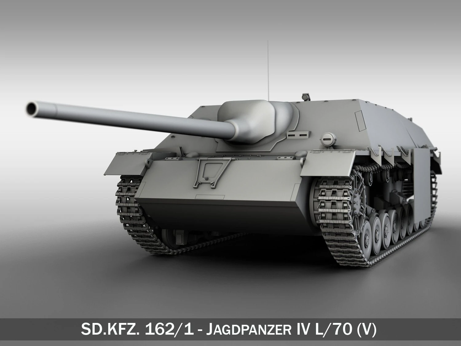 jagdpanzer iv l70 v late production 3D Model .c4d .max .obj .3ds .fbx .stl .blend