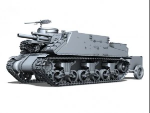 m7 priest howitzer motor carriage 3D Model
