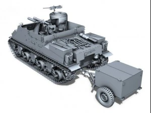 m7 priest howitzer motor carriage 3D Model