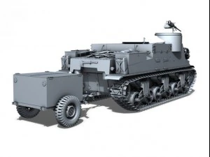 m7 priest howitzer motor carriage 3D Model