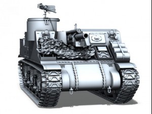 m7 priest howitzer motor carriage 3D Model