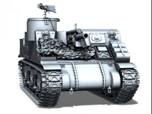 m7 priest howitzer motor carriage 3D Model
