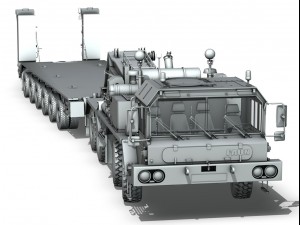 faun stl56 tractor with 52 ton semitrailer 3D 模型