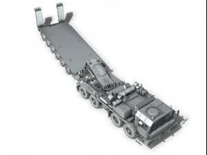 faun stl56 tractor with 52 ton semitrailer 3D Model