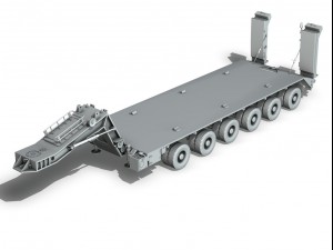 faun stl56 tractor with 52 ton semitrailer 3D 模型